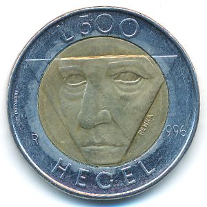 San Marino, 500 lire, 1996