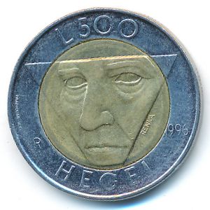 San Marino, 500 lire, 1996