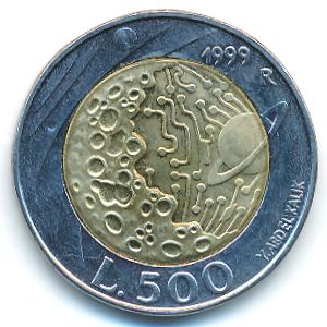 San Marino, 500 lire, 1999