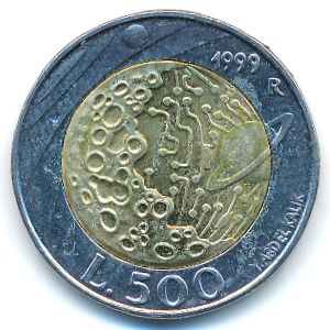 San Marino, 500 lire, 1999