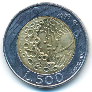 San Marino, 500 lire, 1999