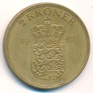 Дания, 2 кроны (1957 г.)