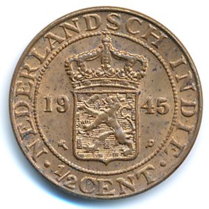 Нидерландская Индия, 1/2 цента (1945 г.)