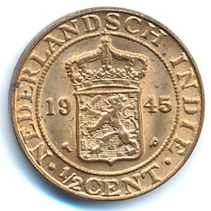 Нидерландская Индия, 1/2 цента (1945 г.)