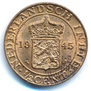 Нидерландская Индия, 1/2 цента (1945 г.)