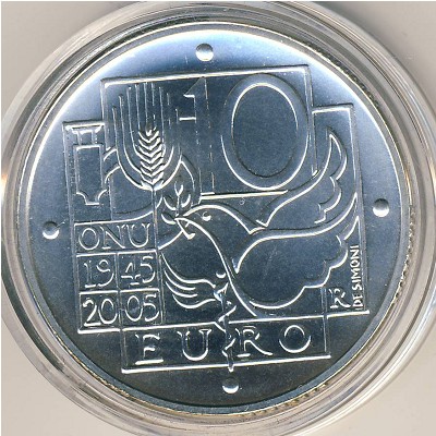 Италия, 10 евро (2005 г.)