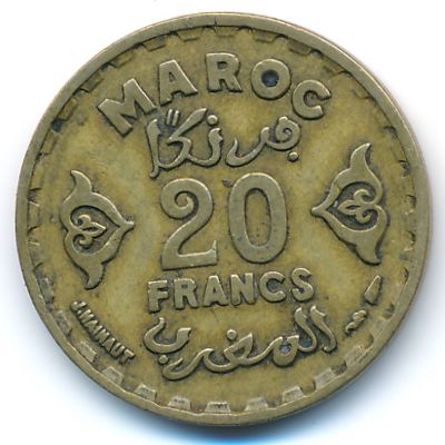 Марокко, 20 франков (1951 г.)