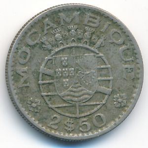 Mozambique, 2,5 escudos, 1965