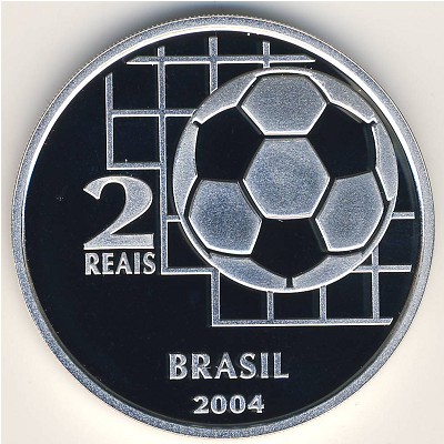 Brazil, 2 reales, 2004