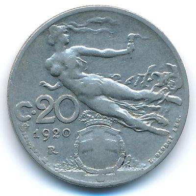 Италия, 20 чентезимо (1920 г.)