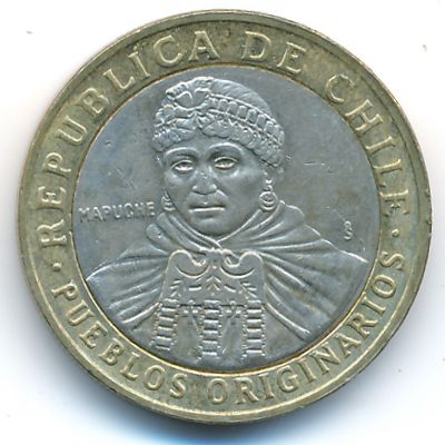 Chile, 100 pesos, 2008