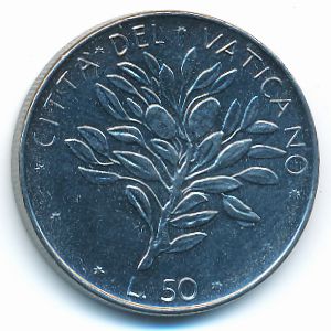 Vatican City, 50 lire, 1973