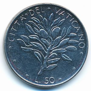 Ватикан, 50 лир (1973 г.)