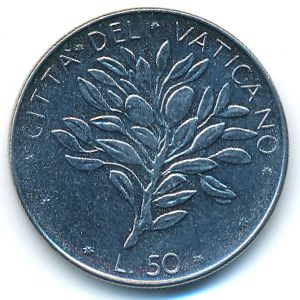 Vatican City, 50 lire, 1973