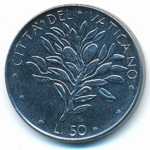 Vatican City, 50 lire, 1973