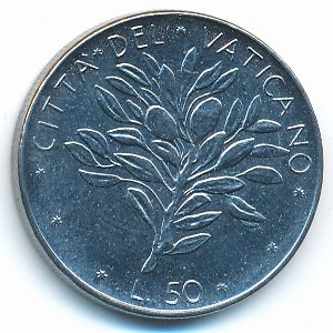 Vatican City, 50 lire, 1973