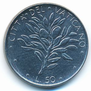 Ватикан, 50 лир (1973 г.)