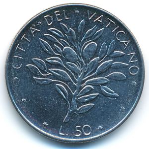 Ватикан, 50 лир (1973 г.)