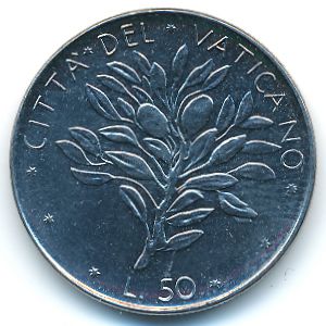 Ватикан, 50 лир (1973 г.)