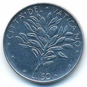 Vatican City, 50 lire, 1974