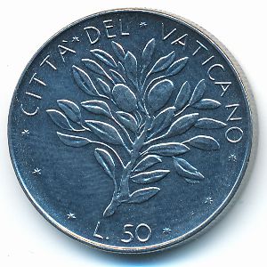 Vatican City, 50 lire, 1974