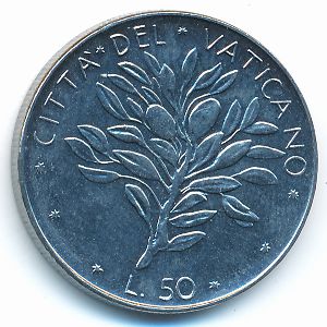 Ватикан, 50 лир (1974 г.)