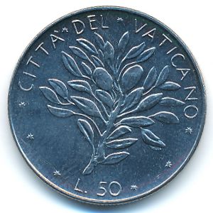 Ватикан, 50 лир (1974 г.)