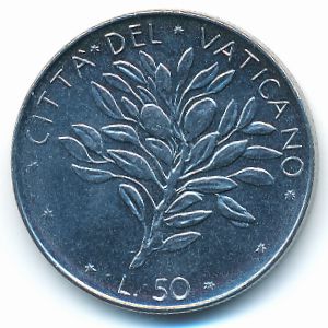 Ватикан, 50 лир (1974 г.)