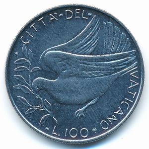 Ватикан, 100 лир (1974 г.)