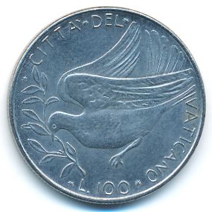 Vatican City, 100 lire, 1976
