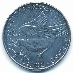 Ватикан, 100 лир (1976 г.)