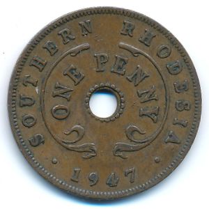 Южная Родезия, 1 пенни (1947 г.)