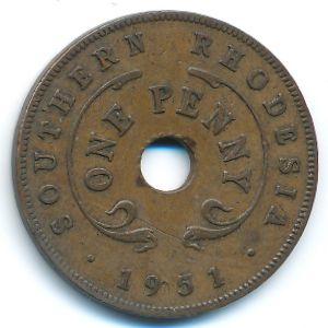 Южная Родезия, 1 пенни (1951 г.)