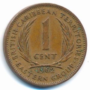 Восточные Карибы, 1 цент (1962 г.)