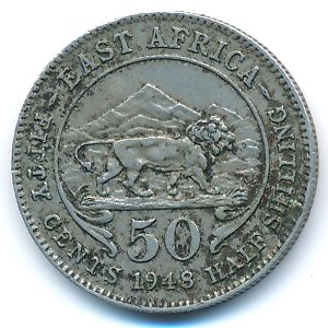 Восточная Африка, 50 центов (1948 г.)