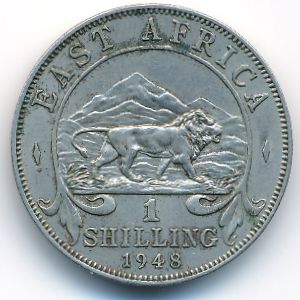 East Africa, 1 shilling, 1948
