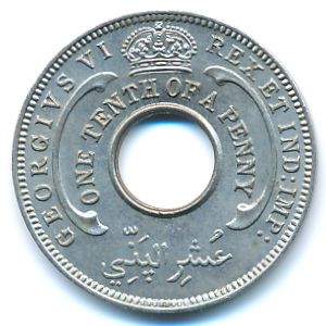 Британская Западная Африка, 1/10 пенни (1938 г.)