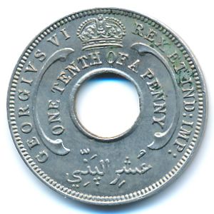 British West Africa, 1/10 penny, 1938
