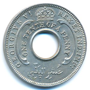 British West Africa, 1/10 penny, 1938