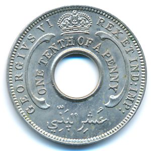 Британская Западная Африка, 1/10 пенни (1938 г.)