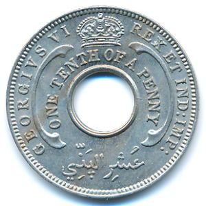 Британская Западная Африка, 1/10 пенни (1938 г.)