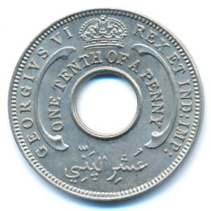 Британская Западная Африка, 1/10 пенни (1938 г.)