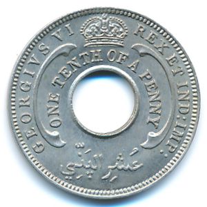 Британская Западная Африка, 1/10 пенни (1938 г.)