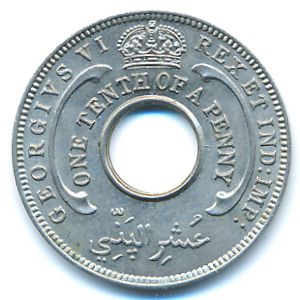 Британская Западная Африка, 1/10 пенни (1938 г.)