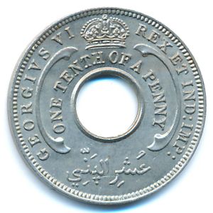 Британская Западная Африка, 1/10 пенни (1938 г.)