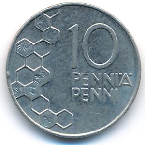 Finland, 10 pennia, 1991