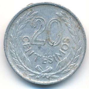 Уругвай, 20 сентесимо (1965 г.)