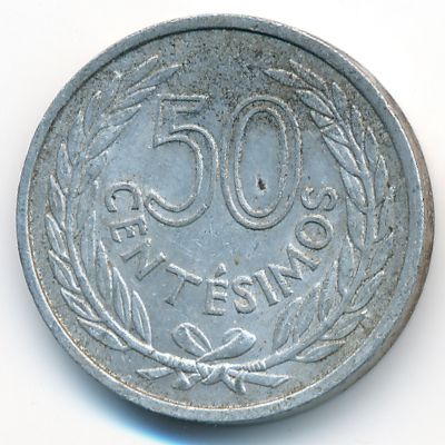 Uruguay, 50 centesimos, 1965