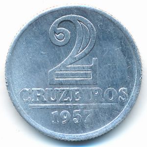Бразилия, 2 крузейро (1957 г.)