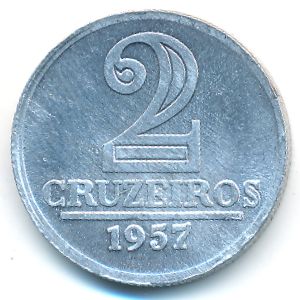Бразилия, 2 крузейро (1957 г.)